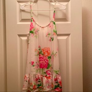 Abercrombie & Fitch floral print ruffle hem dress